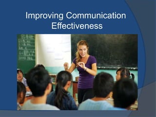 Improving Communication
Effectiveness
 