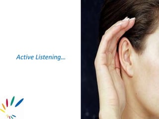 Active Listening…
 
