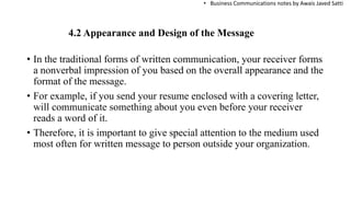 UNIT 4: MESSAGE DESIGN (BUSINESS COMMUNICATION) | PDF
