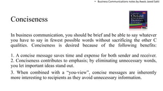 Concisel Message UNIT 4: MESSAGE DESIGN (BUSINESS COMMUNICATION) | PDF