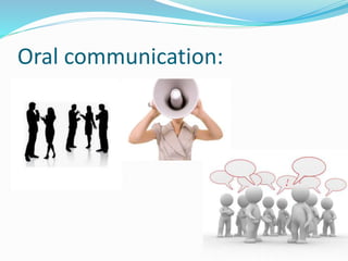 Oral communication:
 