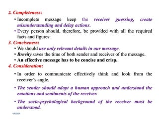 Completeness Message Comprehensive Business Communication: Fundamentals, Process, and ...