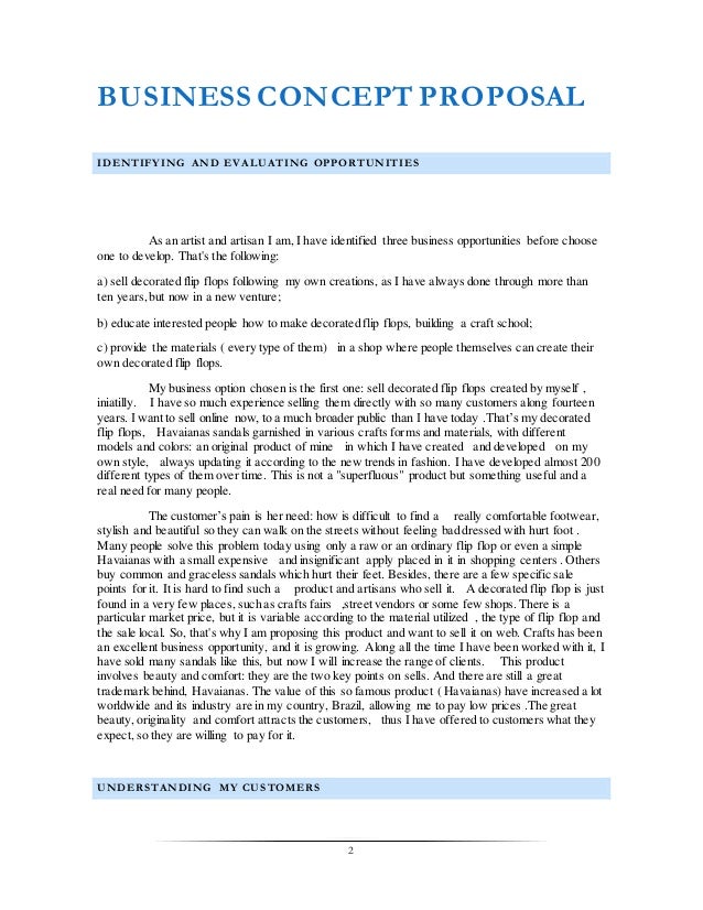 Business concept proposal parte 1 launching new ventures versã…