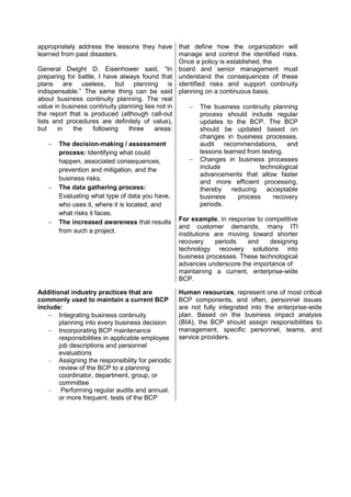 Business continuity & disaster recovery | PDF