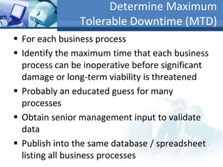 Business continuity & disaster recovery planning (BCP & DRP) | PPTX