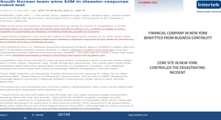 Issue 1 © Intertek QATAR www.intertek.com
38
A CURRENT FACT
FINANCIAL COMPANY IN NEW YORK
BENIFITTED FROM BUSINESS CONTINUITY
CORE SITE IN NEW YORK
CONTROLLED THE DEVASTRATING
INCIDENT
 