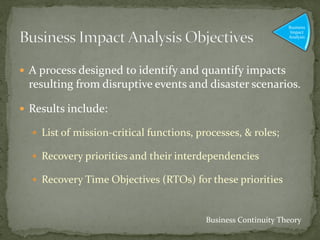 Business continuity overview | PDF
