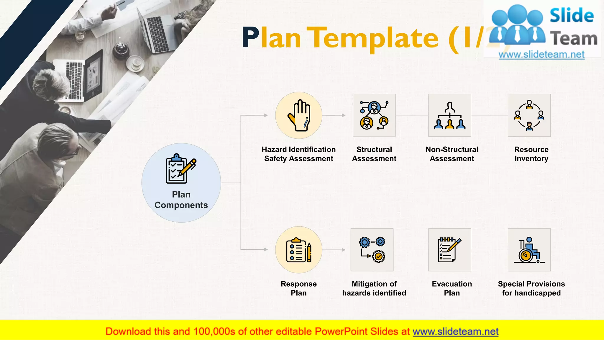 PlanTemplate (1/2)
Plan
Components
Response
Plan
Mitigation of
hazards identified
Evacuation
Plan
Special Provisions
for handicapped
Hazard Identification
Safety Assessment
Structural
Assessment
Non-Structural
Assessment
Resource
Inventory
5
 