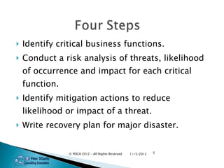Business Continuity Planning | PPT
