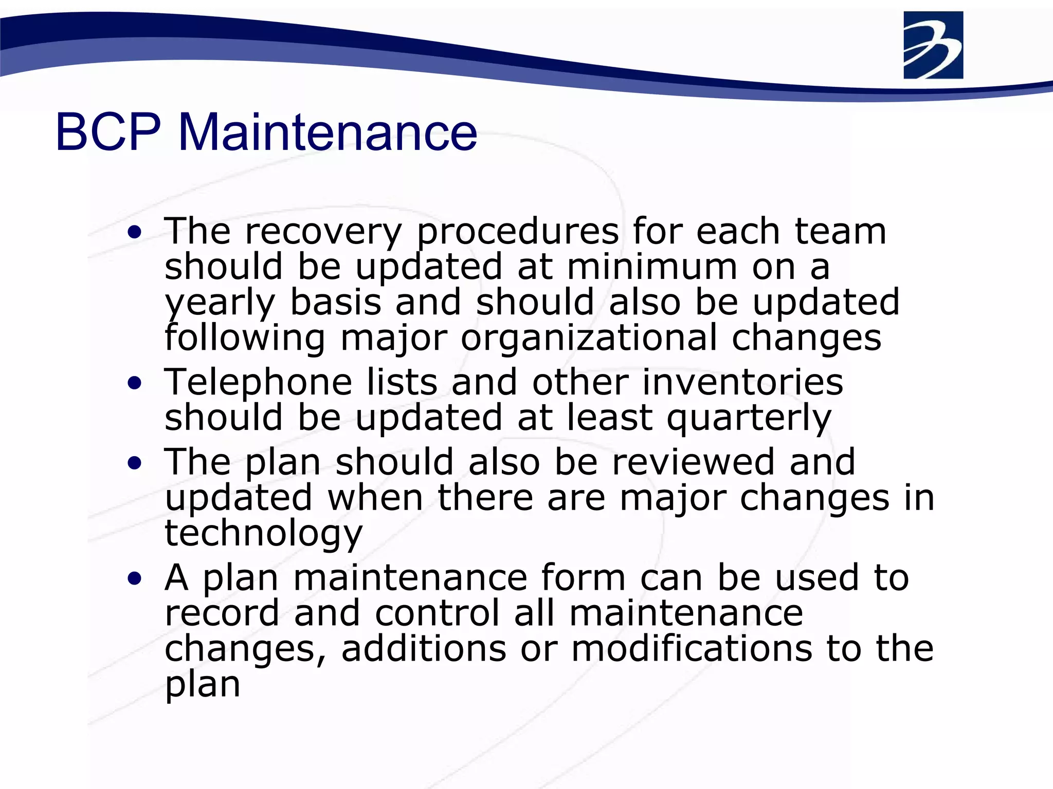 Business Continuity Workshop Final | PPT