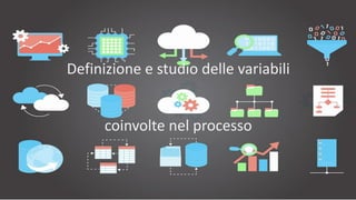 Definizione e studio delle variabili
coinvolte nel processo
 