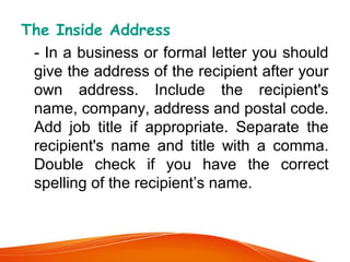 Business correspondence | PPT