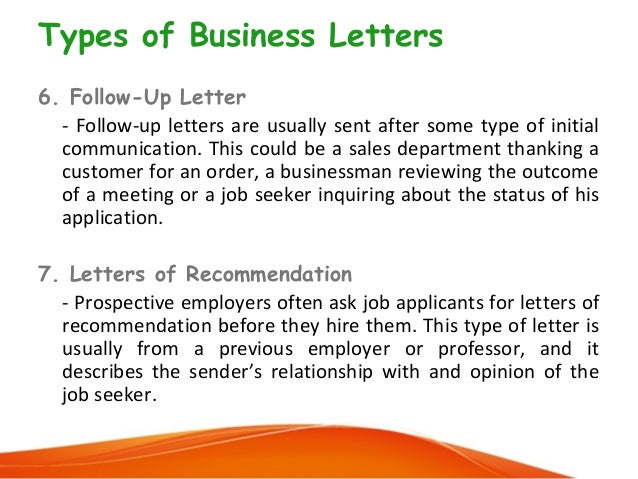 follow up business letter