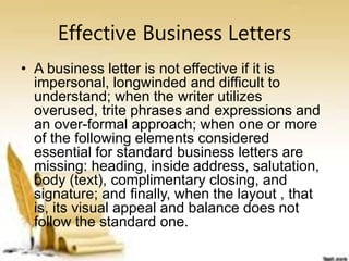 Effective Letters Business Correspondence and Technical Wr | PPTX