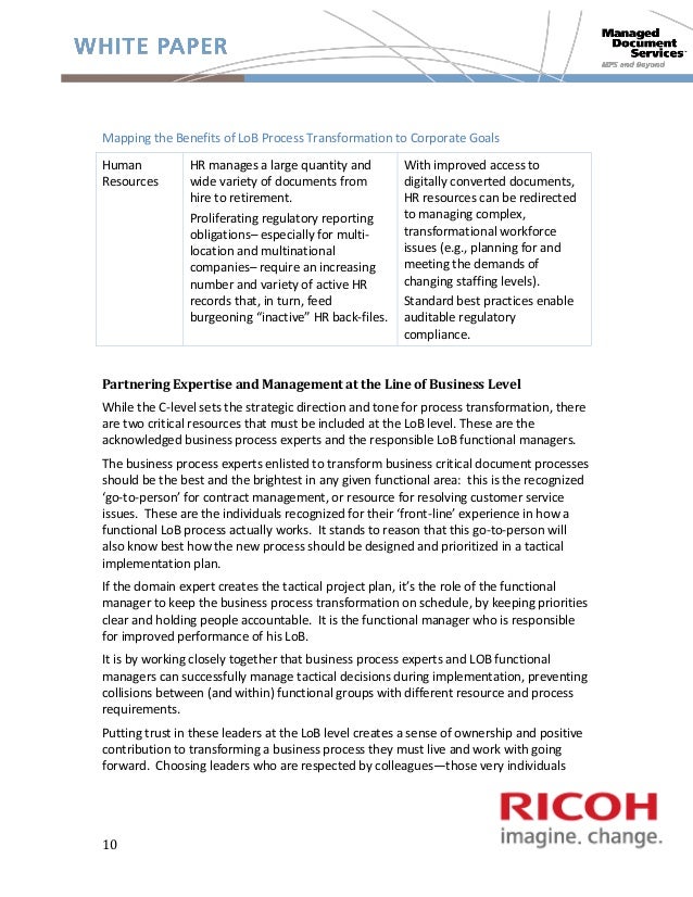 Business Critical Processes