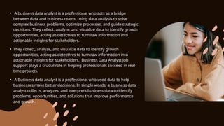 Business Data Analyst Job Support at ARIT Technologies | PPTX