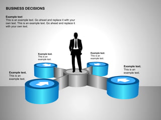 BUSINESS DECISIONS
Example text
This is an example text. Go ahead and replace it with your
own text. This is an example text. Go ahead and replace it
with your own text.
Example text.
This is an
example text.
Example text.
This is an
example text.
Example text.
This is an
example text.
Example text.
This is an
example text.
 