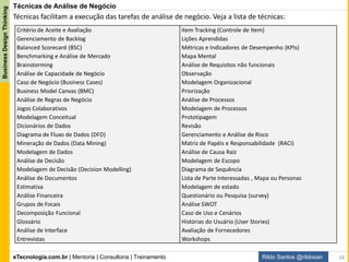 eTecnologia.com.br | Mentoria | Consultoria | Treinamento
BusinessDesignThinking
Rildo Santos @rildosan
Inovação no Guia BABOK®
18
 