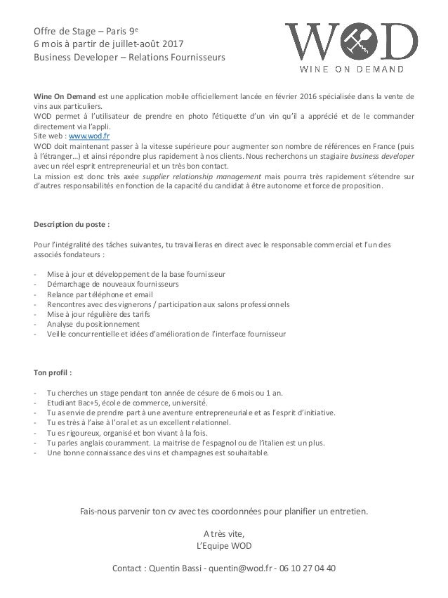 Lettre De Motivation Anglais Business Developer