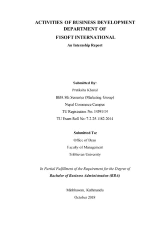 Internation Report.pdf Intern report on business development department of F1Soft ...