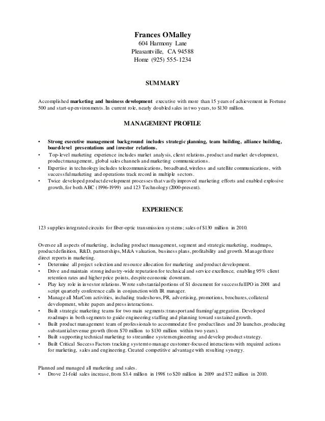 business development executive cv template business cv template