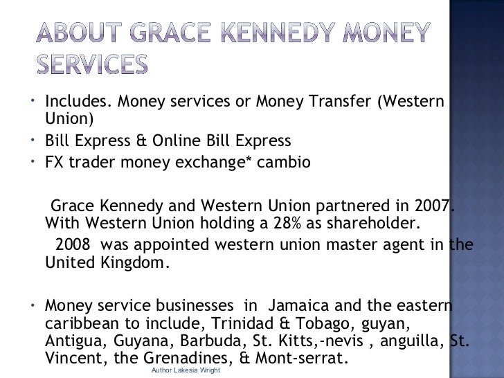 Business Development Grace Kennedy Money Services - 