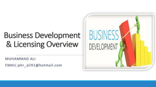 Business Development & In-Licensing Overview in Pharmaceuticals