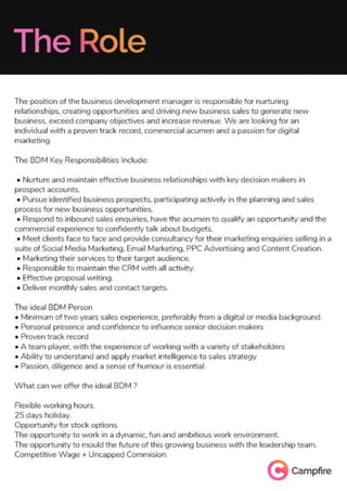 Business development role | PDF
