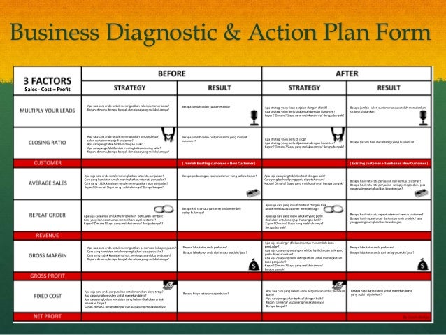 Business diagnostic & Action Plan in one page