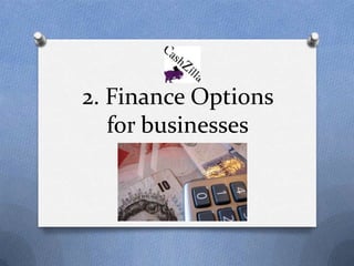 2. Finance Options
   for businesses
 
