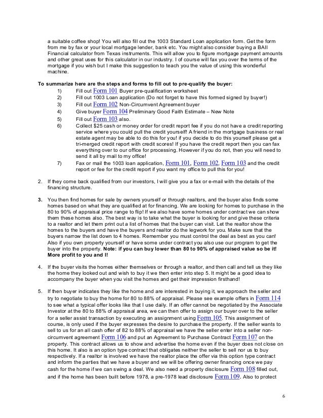 real estate wholesaling business plan
