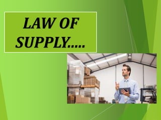 LAW OF
SUPPLY.....
 