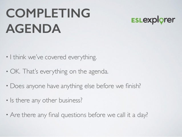 company meeting topics