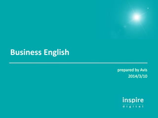 Business English
 