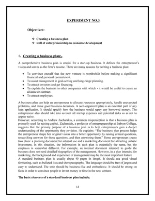 Business entrepreneurship development | DOCX