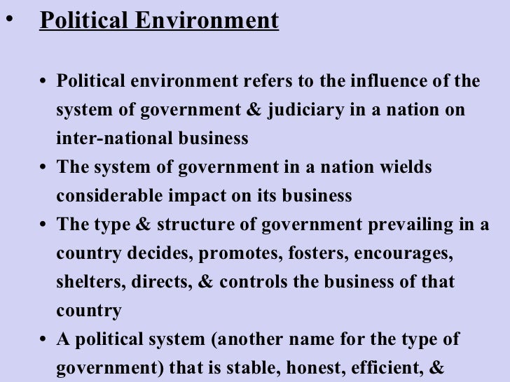 political environment and business