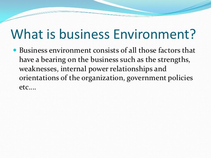 Business Environment