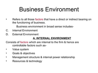 Business environment