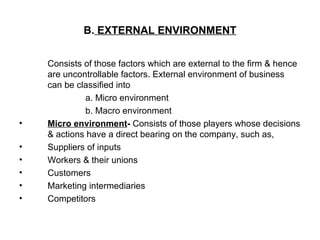 Business environment