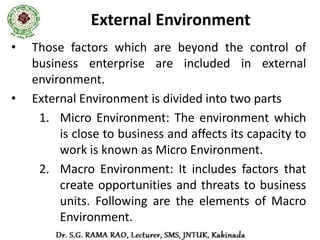 Micro Environment
• Suppliers
• Customers
   –   Wholesalers
   –   Retailers
   –   Industries
   –   Government and Other Institutions
   –   Foreigners
• Market Intermediaries
   –   Middleman
   –   Marketing Agencies
   –   Financial Intermediaries
   –   Physical Intermediaries
• Competitors
• Public
 