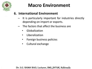 Components of Business Environment
 