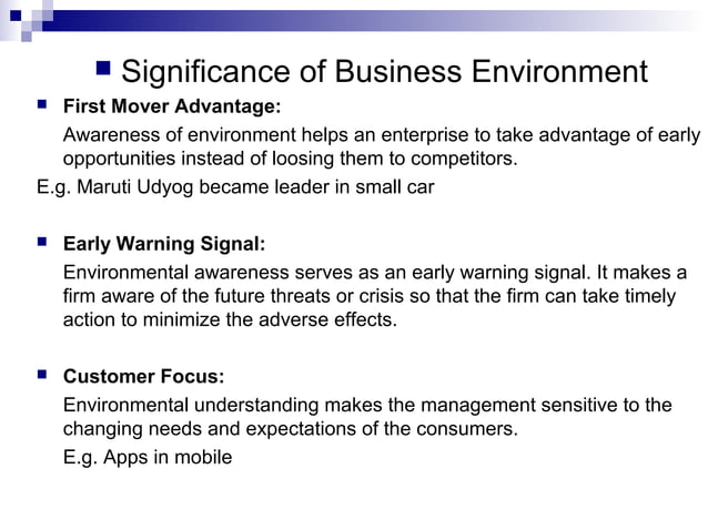 Business environment | PPT