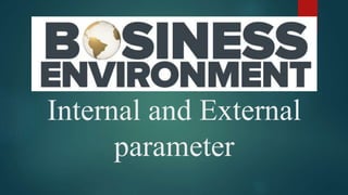 Internal and External
parameter
 