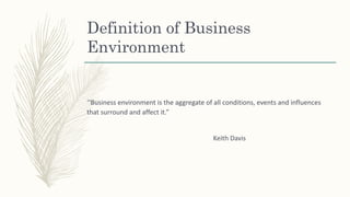 Business environment