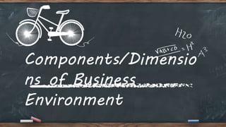 Components/Dimensio
ns of Business
Environment
 