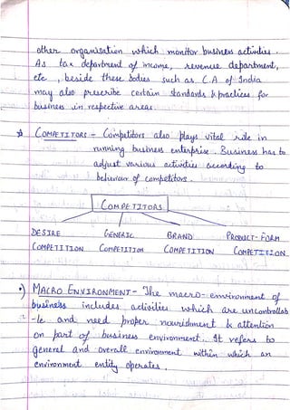 Business environment | B.COM  | HAND Written Notes| by Ritish bedi #RVIRGO