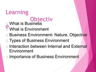 Business Environment | PPTX