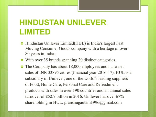 Corporate Governance & CSR of HUL | PPTX