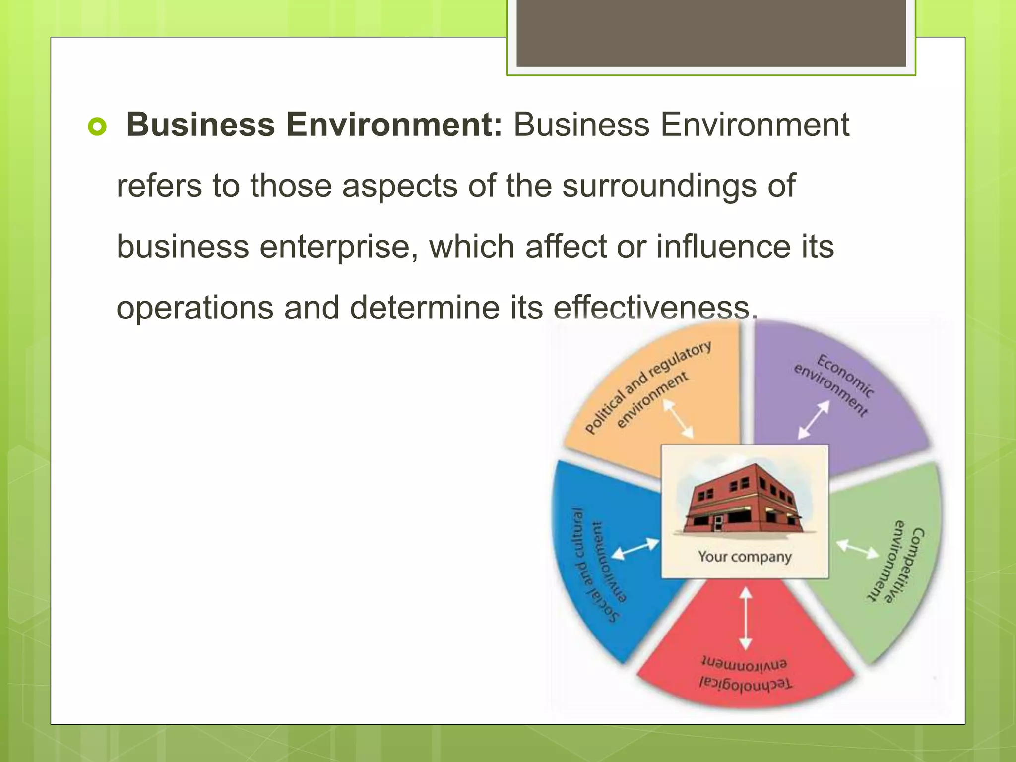 Business environment meaning and concepts | PPTX