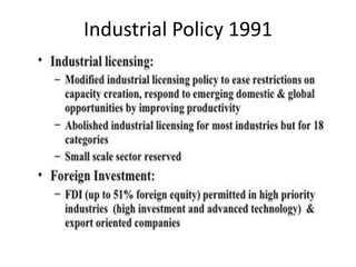 Industrial Policy 1991
 